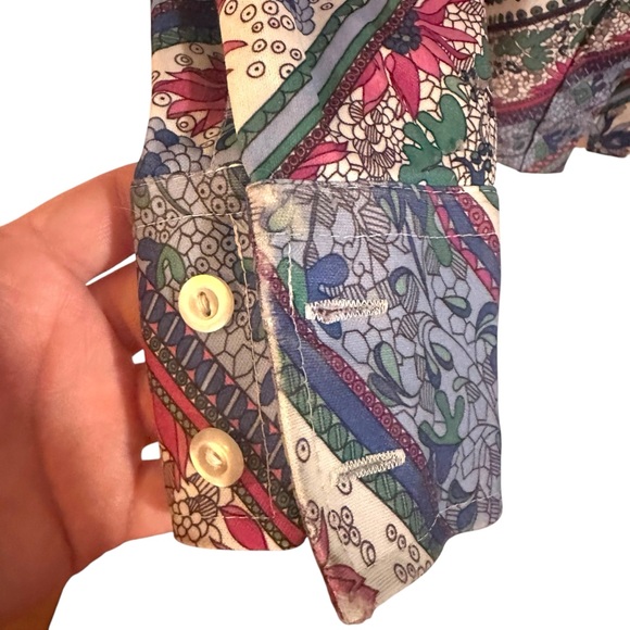 VINTAGE 70s Sears Paisley Button Up Shirt - Picture 7 of 11